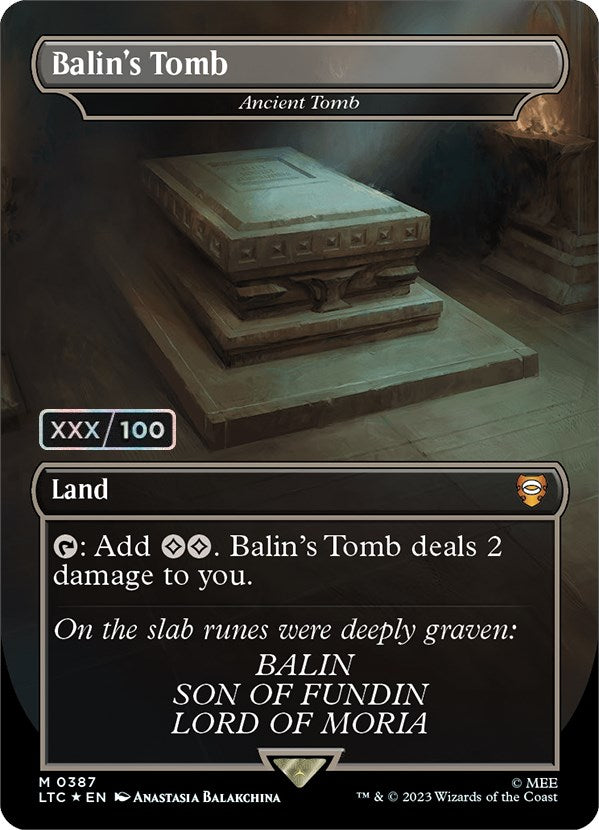 Balin's Tomb - Ancient Tomb (Serialized) [The Lord of the Rings: Tales of Middle-Earth Commander] MTG Single Magic: The Gathering | Red Claw Gaming