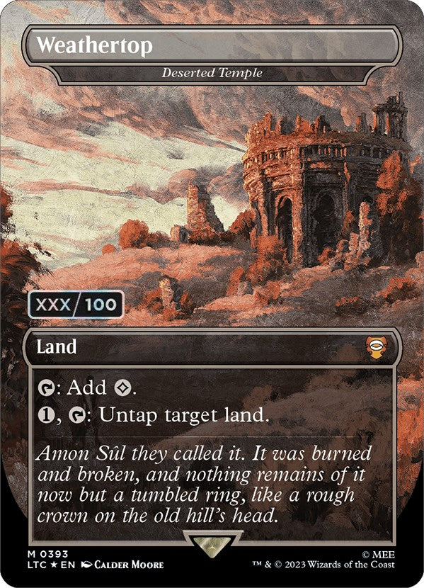 Weathertop - Deserted Temple (Serialized) [The Lord of the Rings: Tales of Middle-Earth Commander] MTG Single Magic: The Gathering | Red Claw Gaming