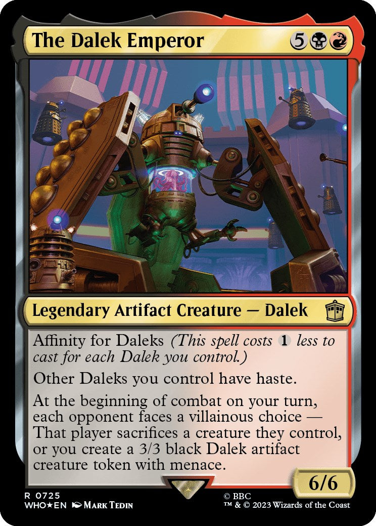 The Dalek Emperor (Surge Foil) [Doctor Who] MTG Single Magic: The Gathering    | Red Claw Gaming