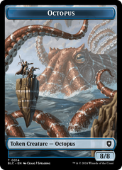 Octopus // Rabbit Double-Sided Token [Bloomburrow Commander Tokens] MTG Single Magic: The Gathering    | Red Claw Gaming