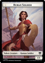 Human Soldier // Knight Double-Sided Token [Commander Masters Tokens] MTG Single Magic: The Gathering    | Red Claw Gaming