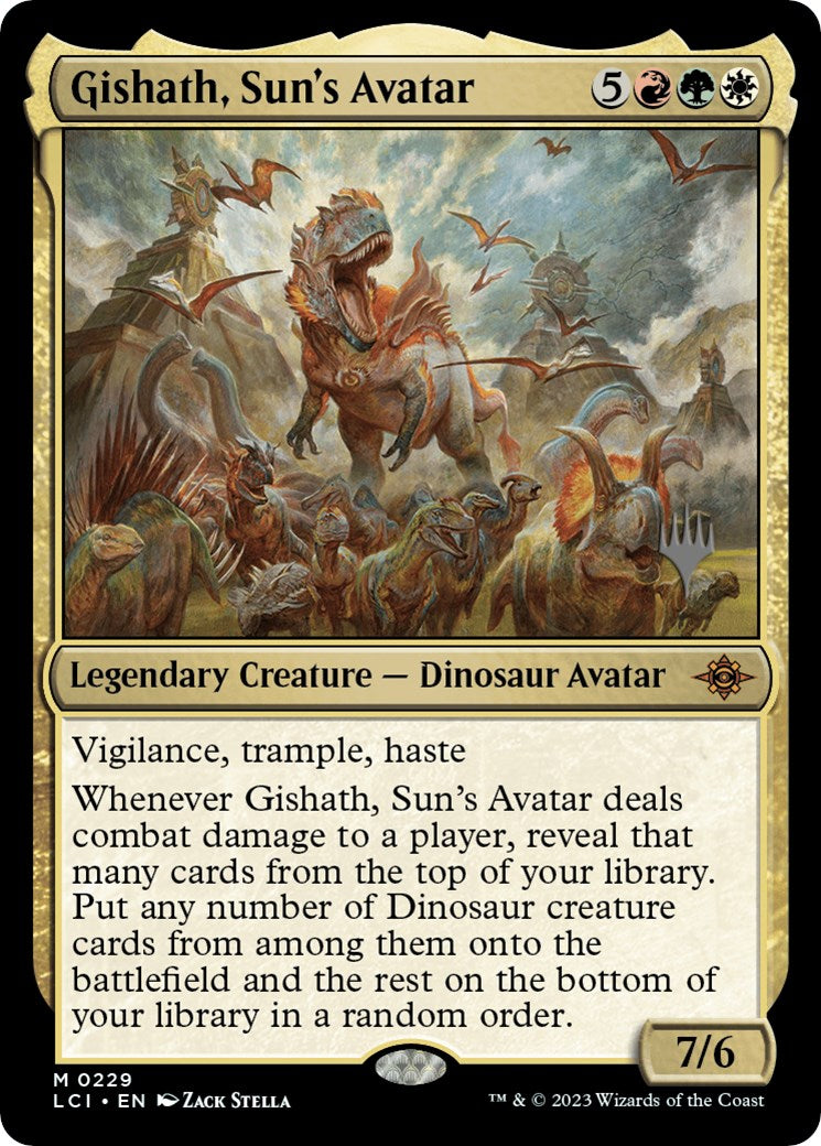 Gishath, Sun's Avatar (Promo Pack) [The Lost Caverns of Ixalan Promos] MTG Single Magic: The Gathering    | Red Claw Gaming