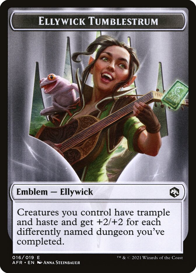 Ellywick Tumblestrum Emblem [Dungeons & Dragons: Adventures in the Forgotten Realms Tokens] MTG Single Magic: The Gathering    | Red Claw Gaming