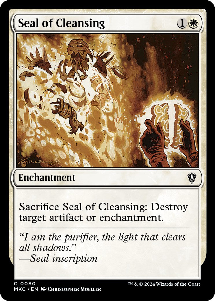 Seal of Cleansing [Murders at Karlov Manor Commander] MTG Single Magic: The Gathering    | Red Claw Gaming