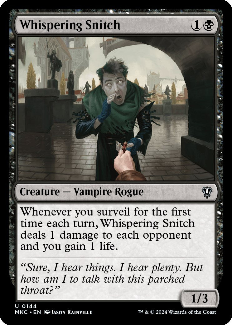 Whispering Snitch [Murders at Karlov Manor Commander] MTG Single Magic: The Gathering    | Red Claw Gaming