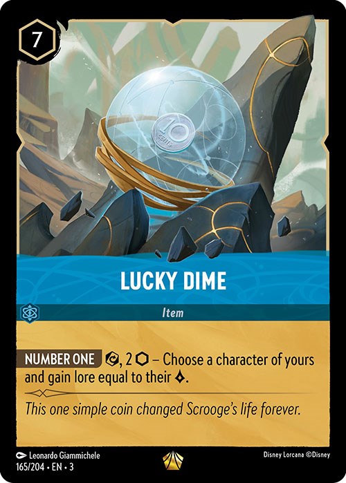 Lucky Dime (165/204) [Into the Inklands] Lorcana Single Disney    | Red Claw Gaming