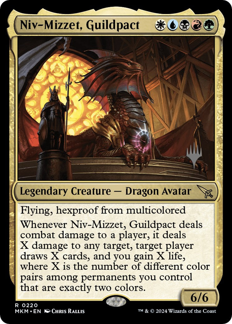 Niv-Mizzet, Guildpact (Promo Pack) [Murders at Karlov Manor Promos] MTG Single Magic: The Gathering    | Red Claw Gaming