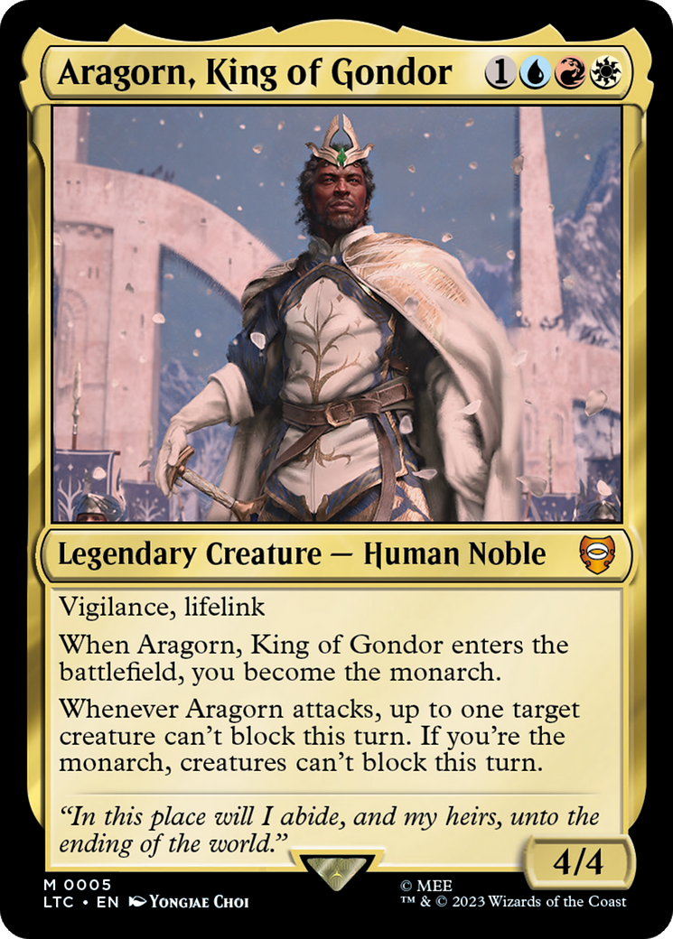 Aragorn, King of Gondor [The Lord of the Rings: Tales of Middle-Earth Commander] MTG Single Magic: The Gathering | Red Claw Gaming