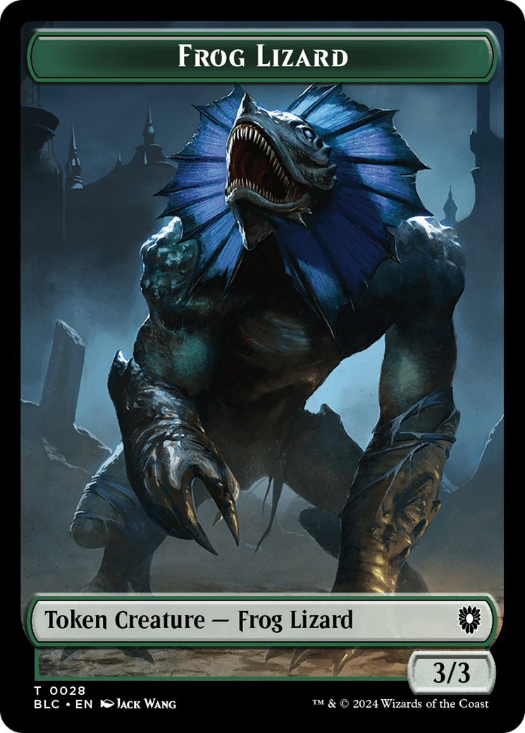 Storm Crow // Frog Lizard Double-Sided Token [Bloomburrow Commander Tokens] MTG Single Magic: The Gathering    | Red Claw Gaming