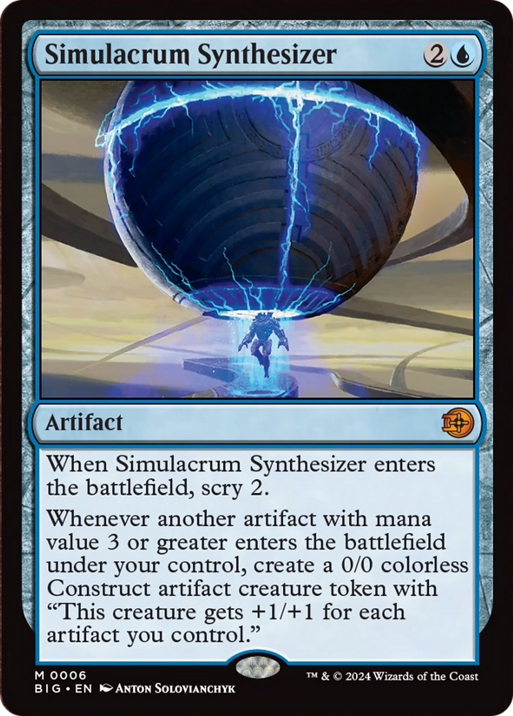 Simulacrum Synthesizer [Outlaws of Thunder Junction: The Big Score] MTG Single Magic: The Gathering    | Red Claw Gaming