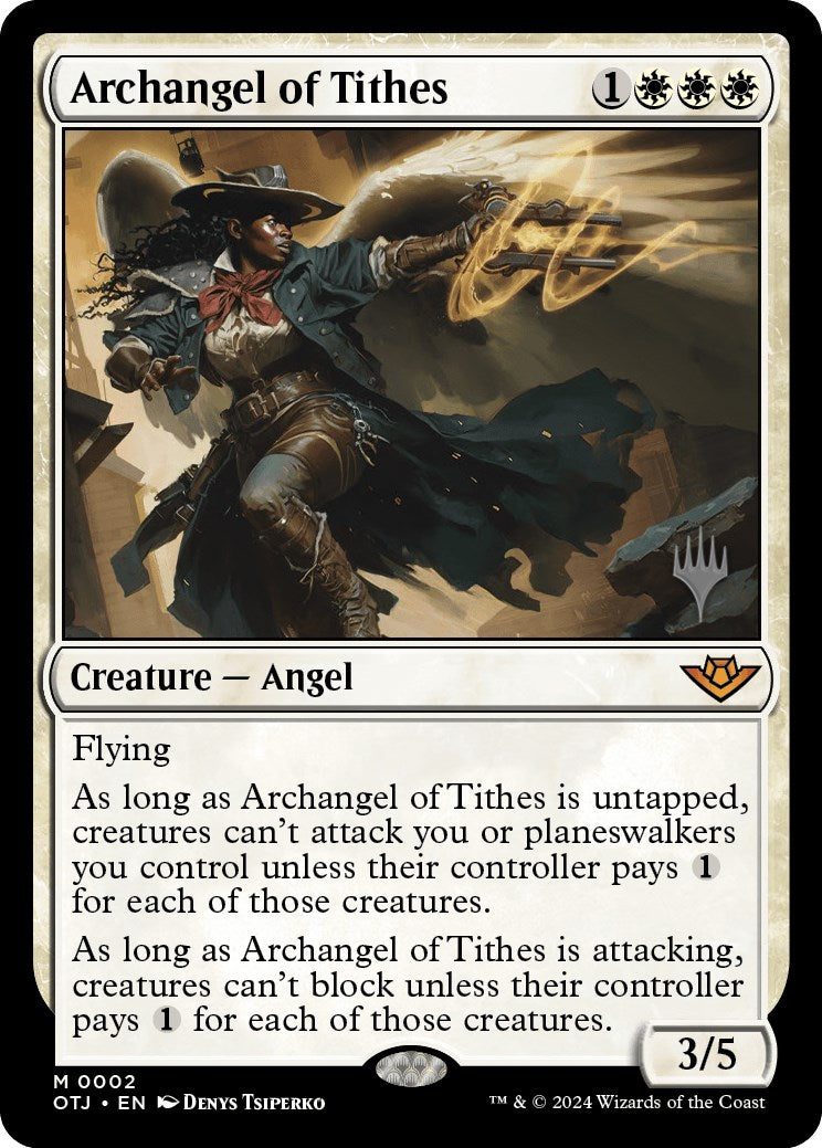 Archangel of Tithes (Promo Pack) [Outlaws of Thunder Junction Promos] MTG Single Magic: The Gathering    | Red Claw Gaming