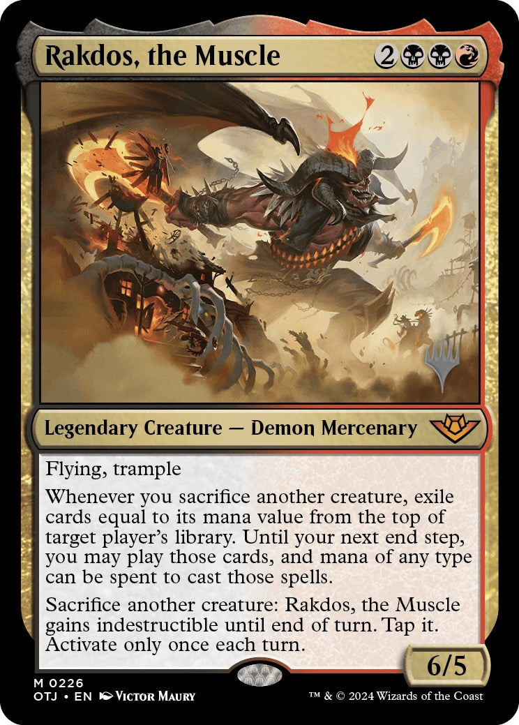 Rakdos, the Muscle (Promo Pack) [Outlaws of Thunder Junction Promos] MTG Single Magic: The Gathering    | Red Claw Gaming