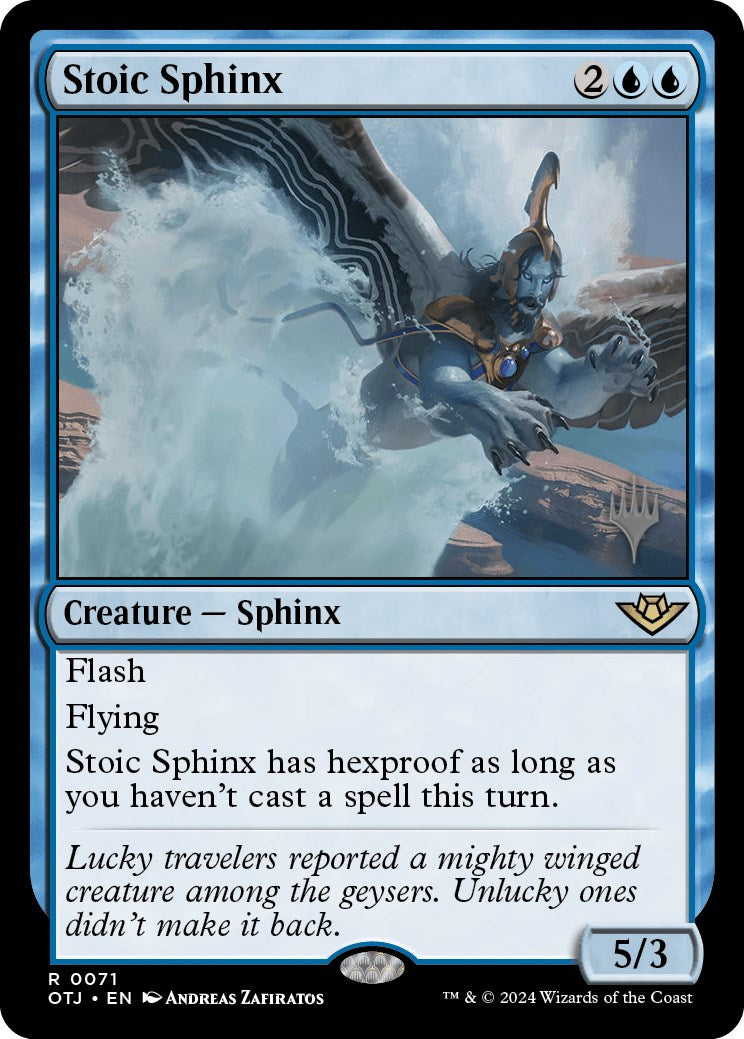 Stoic Sphinx (Promo Pack) [Outlaws of Thunder Junction Promos] MTG Single Magic: The Gathering    | Red Claw Gaming