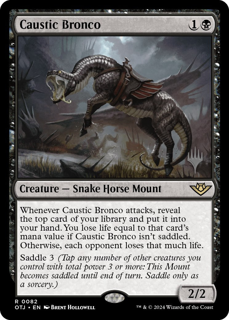 Caustic Bronco (Promo Pack) [Outlaws of Thunder Junction Promos] MTG Single Magic: The Gathering    | Red Claw Gaming