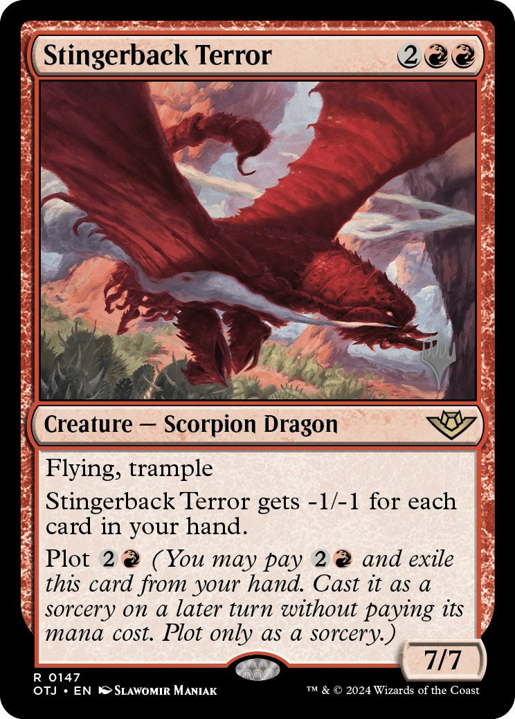 Stingerback Terror (Promo Pack) [Outlaws of Thunder Junction Promos] MTG Single Magic: The Gathering    | Red Claw Gaming