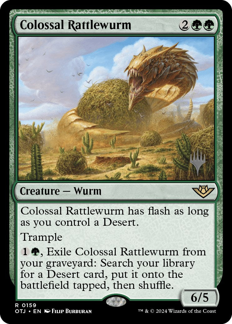 Colossal Rattlewurm (Promo Pack) [Outlaws of Thunder Junction Promos] MTG Single Magic: The Gathering    | Red Claw Gaming