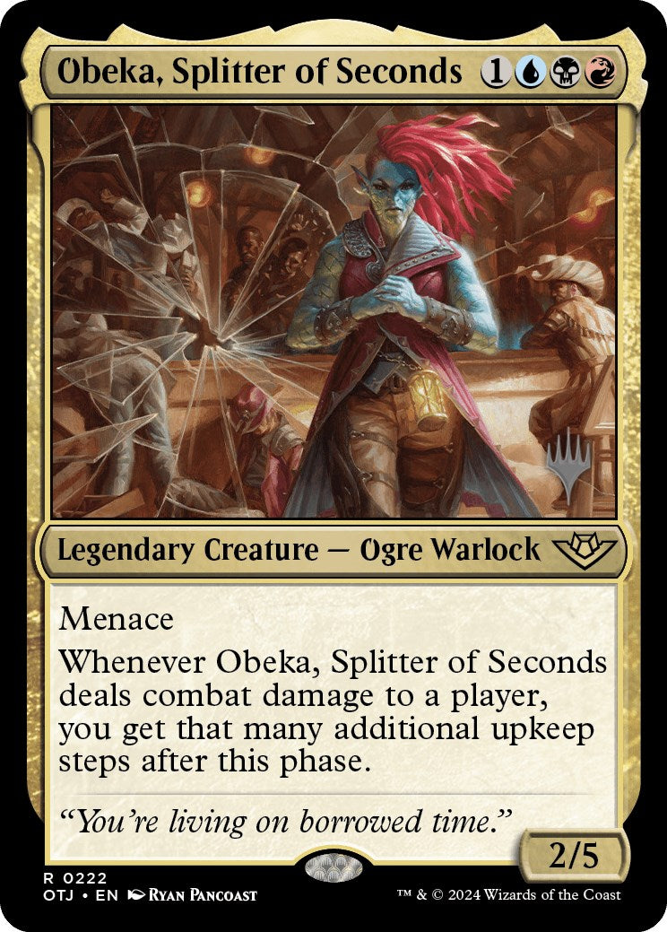 Obeka, Splitter of Seconds (Promo Pack) [Outlaws of Thunder Junction Promos] MTG Single Magic: The Gathering    | Red Claw Gaming