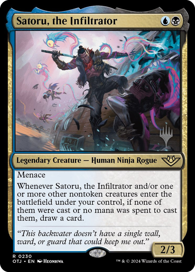 Satoru, the Infiltrator (Promo Pack) [Outlaws of Thunder Junction Promos] MTG Single Magic: The Gathering    | Red Claw Gaming