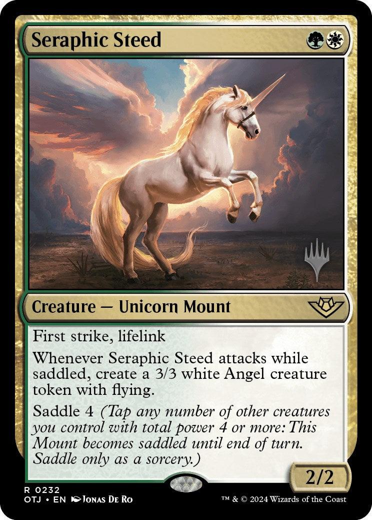 Seraphic Steed (Promo Pack) [Outlaws of Thunder Junction Promos] MTG Single Magic: The Gathering    | Red Claw Gaming