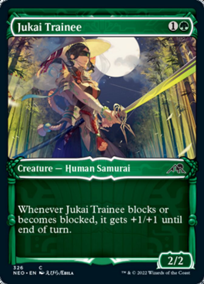 Jukai Trainee (Showcase Samurai) [Kamigawa: Neon Dynasty] MTG Single Magic: The Gathering    | Red Claw Gaming