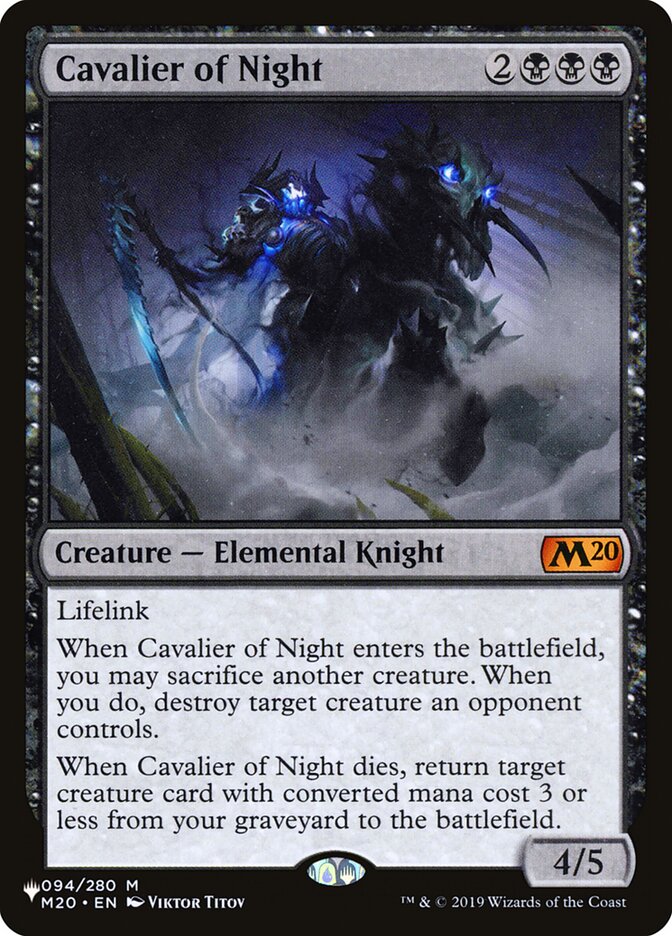 Cavalier of Night [The List] MTG Single Magic: The Gathering    | Red Claw Gaming