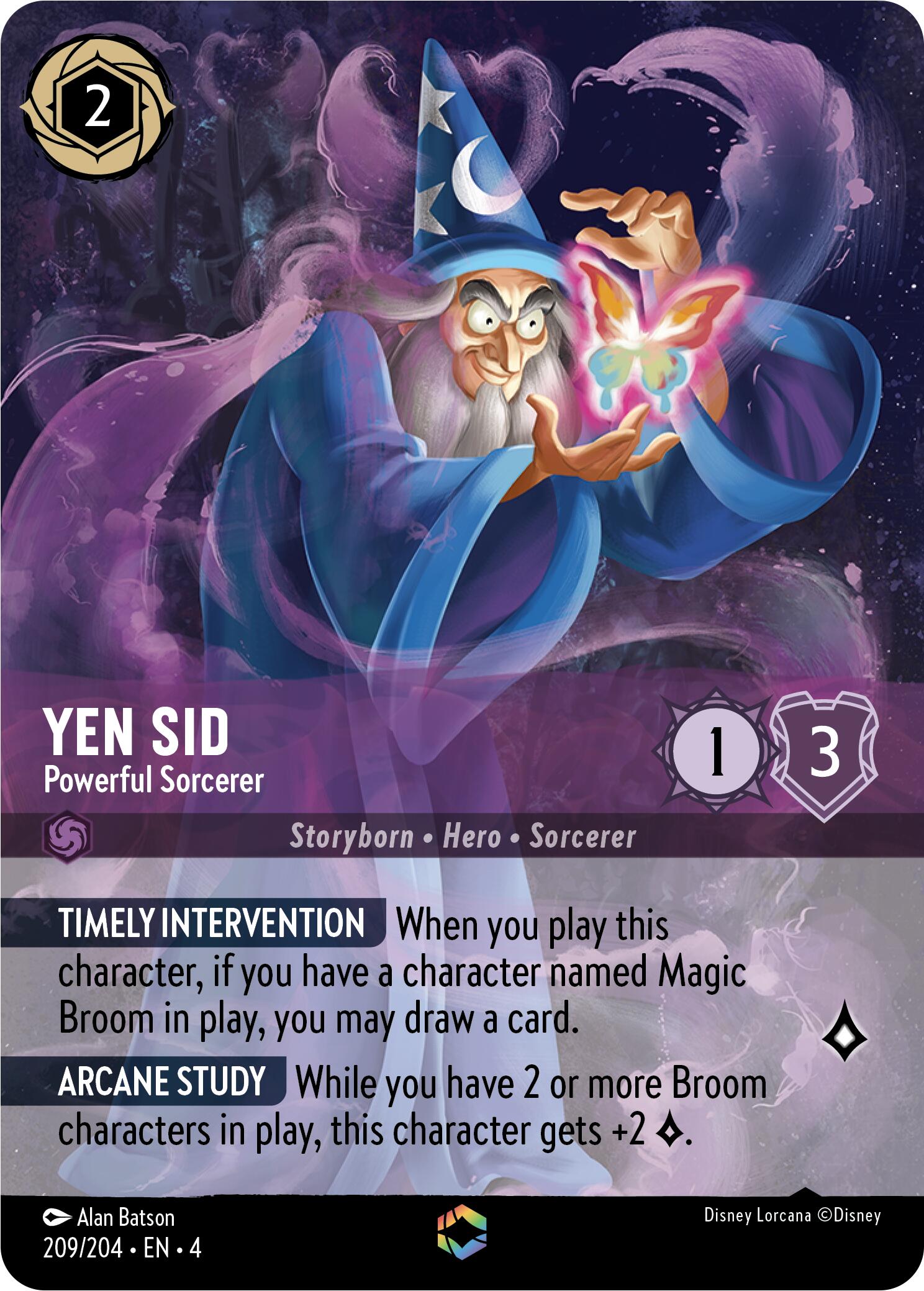 Yen Sid - Powerful Sorcerer (Enchanted) (209/204) [Ursula's Return] Lorcana Single Disney    | Red Claw Gaming