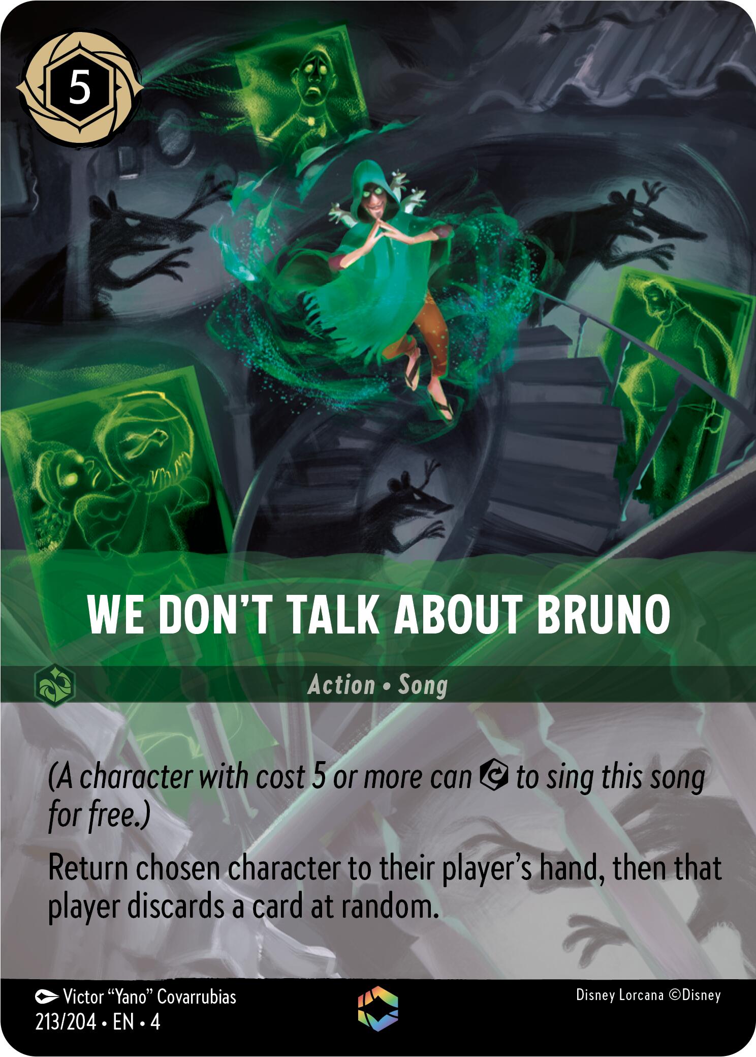 We Don't Talk About Bruno (Enchanted) (213/204) [Ursula's Return] Lorcana Single Disney    | Red Claw Gaming