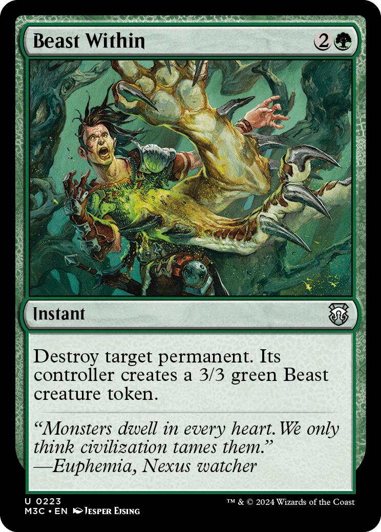 Beast Within [Modern Horizons 3 Commander] MTG Single Magic: The Gathering    | Red Claw Gaming