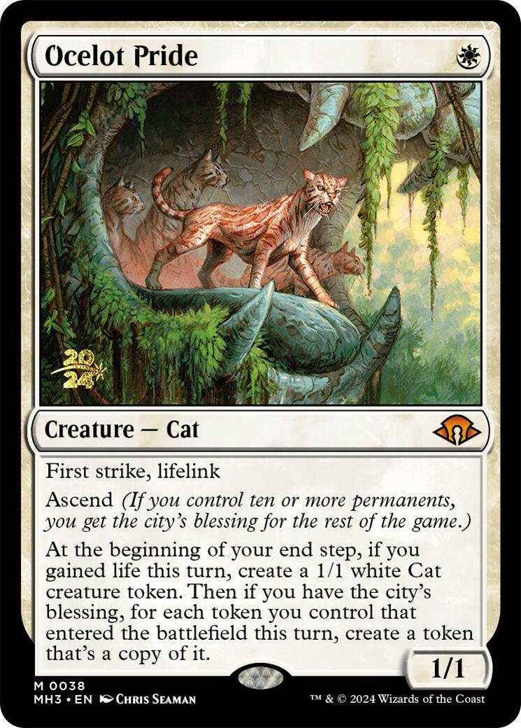 Ocelot Pride [Modern Horizons 3 Prerelease Promos] MTG Single Magic: The Gathering    | Red Claw Gaming