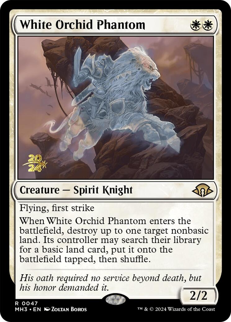 White Orchid Phantom [Modern Horizons 3 Prerelease Promos] MTG Single Magic: The Gathering    | Red Claw Gaming