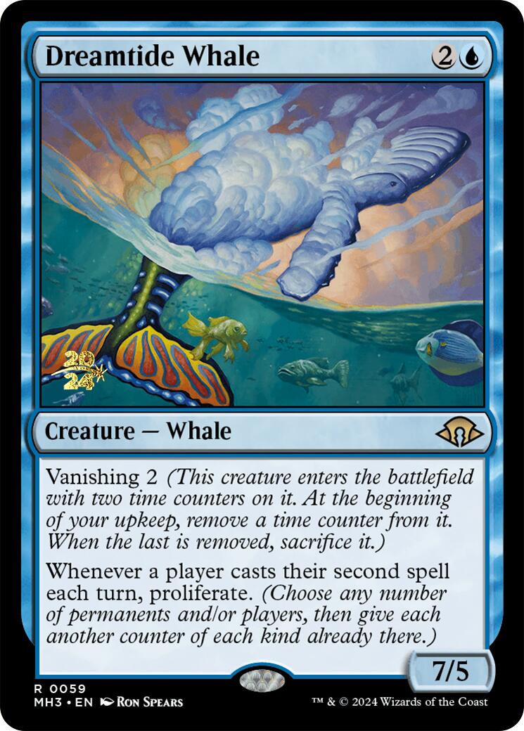 Dreamtide Whale [Modern Horizons 3 Prerelease Promos] MTG Single Magic: The Gathering    | Red Claw Gaming