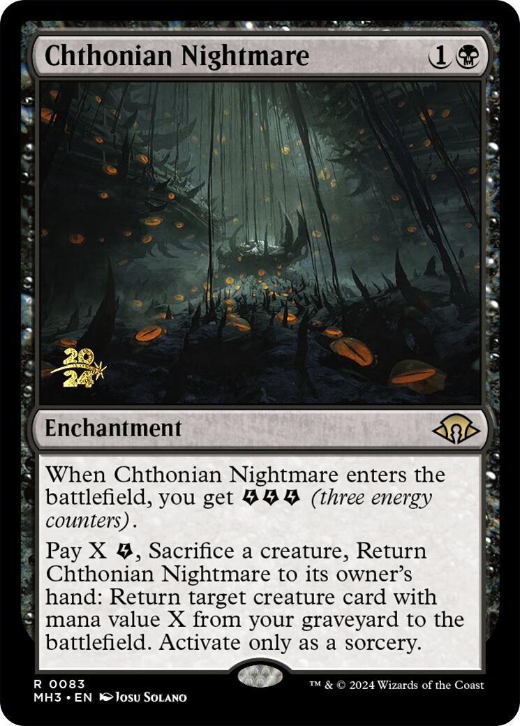 Chthonian Nightmare [Modern Horizons 3 Prerelease Promos] MTG Single Magic: The Gathering    | Red Claw Gaming