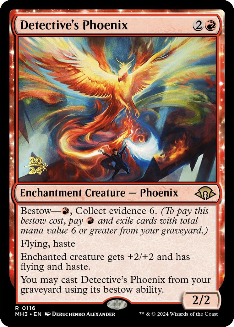 Detective's Phoenix [Modern Horizons 3 Prerelease Promos] MTG Single Magic: The Gathering    | Red Claw Gaming