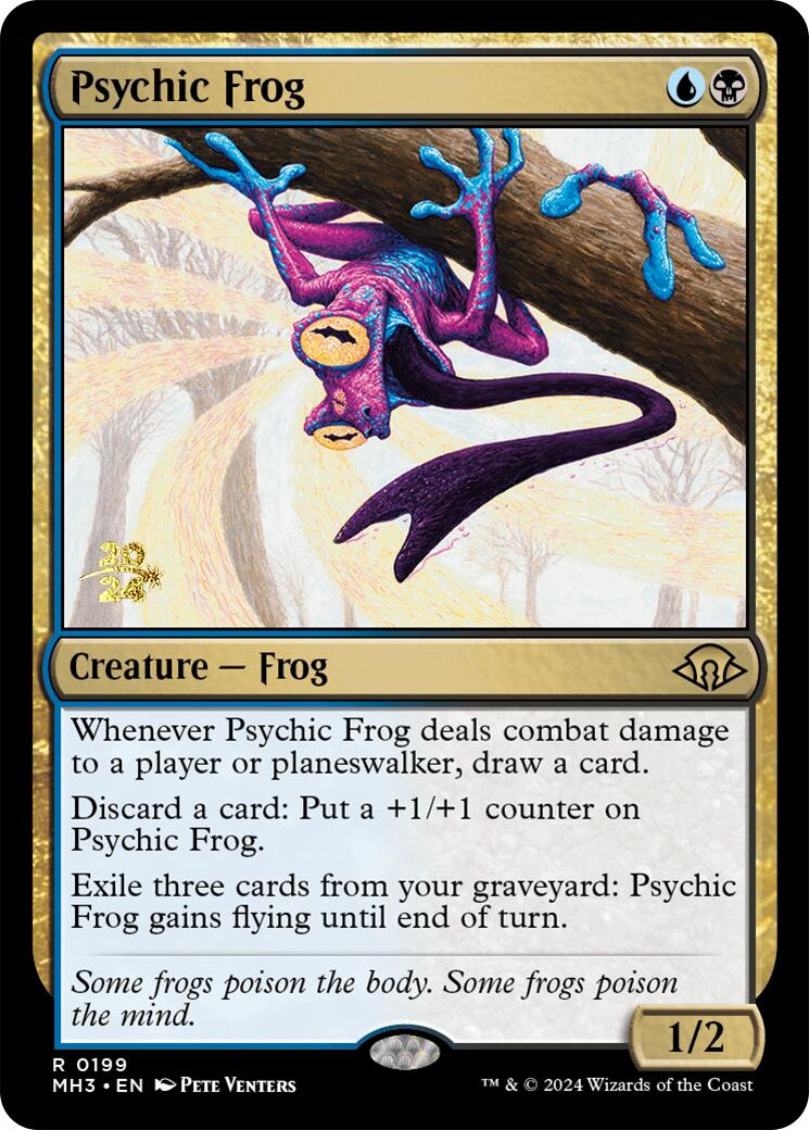 Psychic Frog [Modern Horizons 3 Prerelease Promos] MTG Single Magic: The Gathering    | Red Claw Gaming