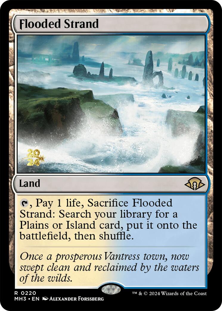 Flooded Strand [Modern Horizons 3 Prerelease Promos] MTG Single Magic: The Gathering    | Red Claw Gaming