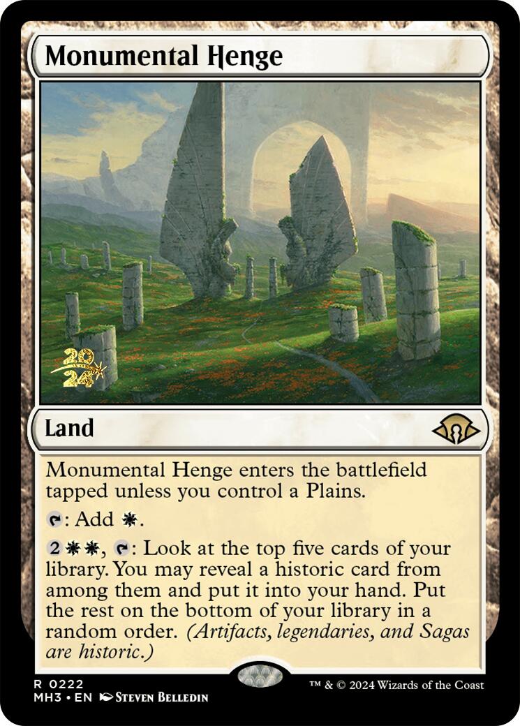 Monumental Henge [Modern Horizons 3 Prerelease Promos] MTG Single Magic: The Gathering    | Red Claw Gaming