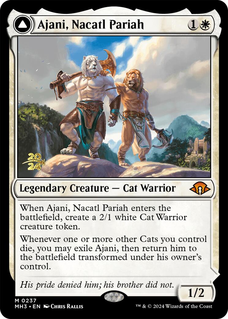 Ajani, Nacatl Pariah [Modern Horizons 3 Prerelease Promos] MTG Single Magic: The Gathering    | Red Claw Gaming