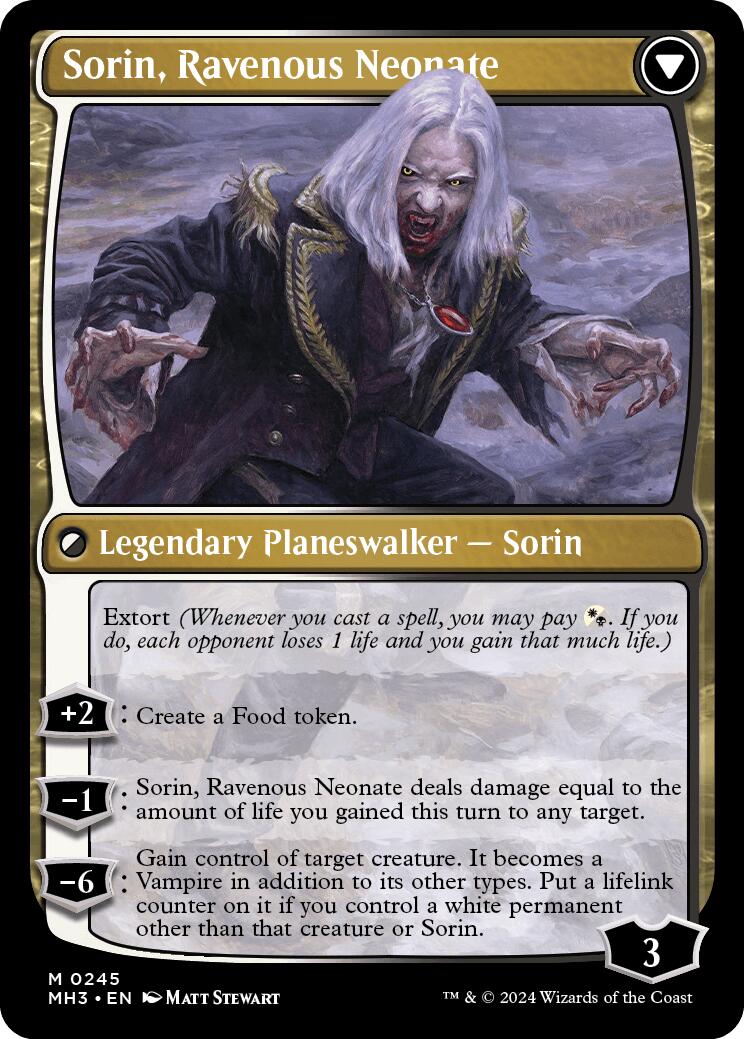 Sorin of House Markov [Modern Horizons 3 Prerelease Promos] MTG Single Magic: The Gathering    | Red Claw Gaming