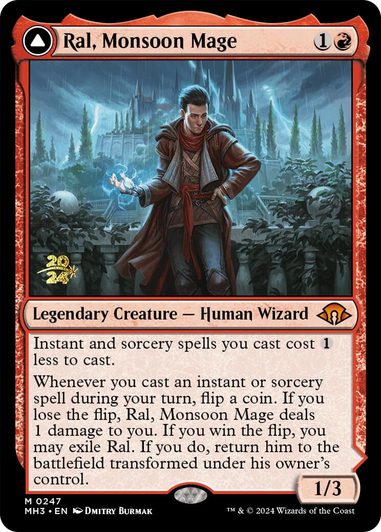 Ral, Monsoon Mage [Modern Horizons 3 Prerelease Promos] MTG Single Magic: The Gathering    | Red Claw Gaming