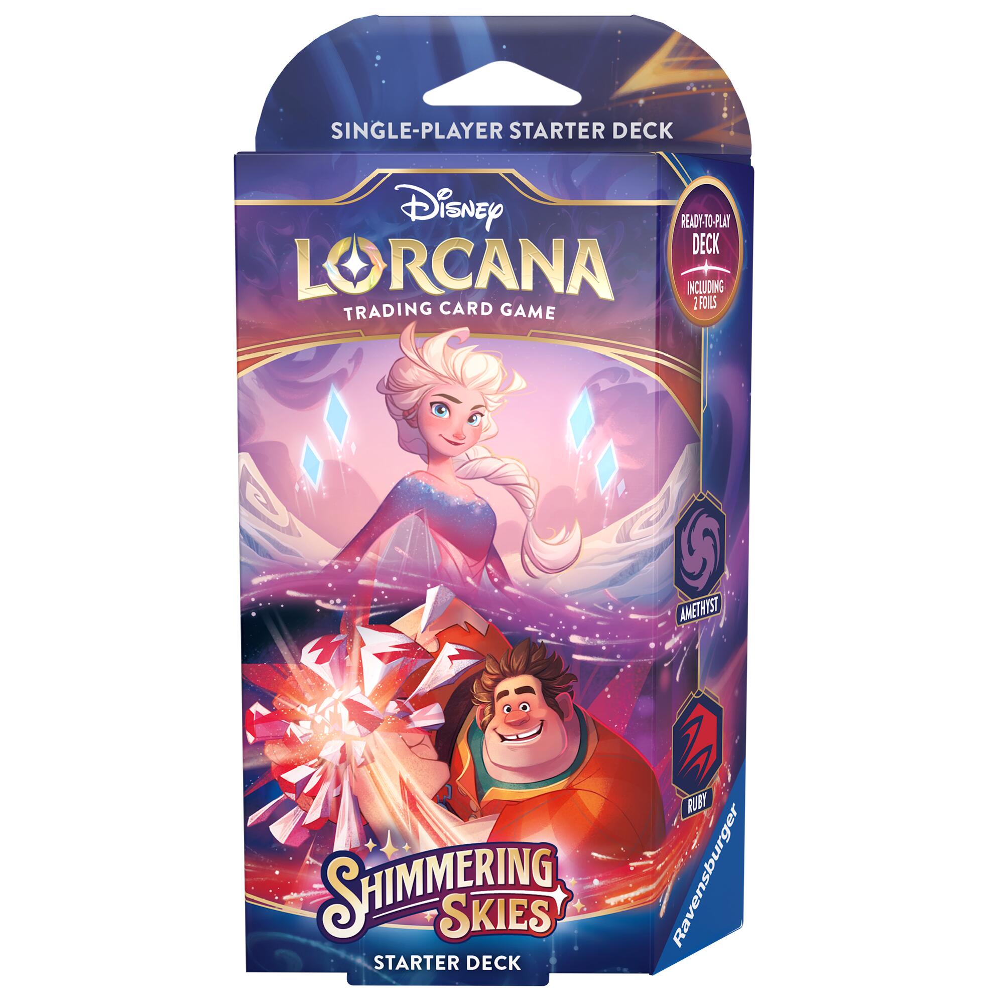 Disney Lorcana: Shimmering Skies - Starter Deck (Amethyst & Ruby) Lorcana Sealed Disney    | Red Claw Gaming