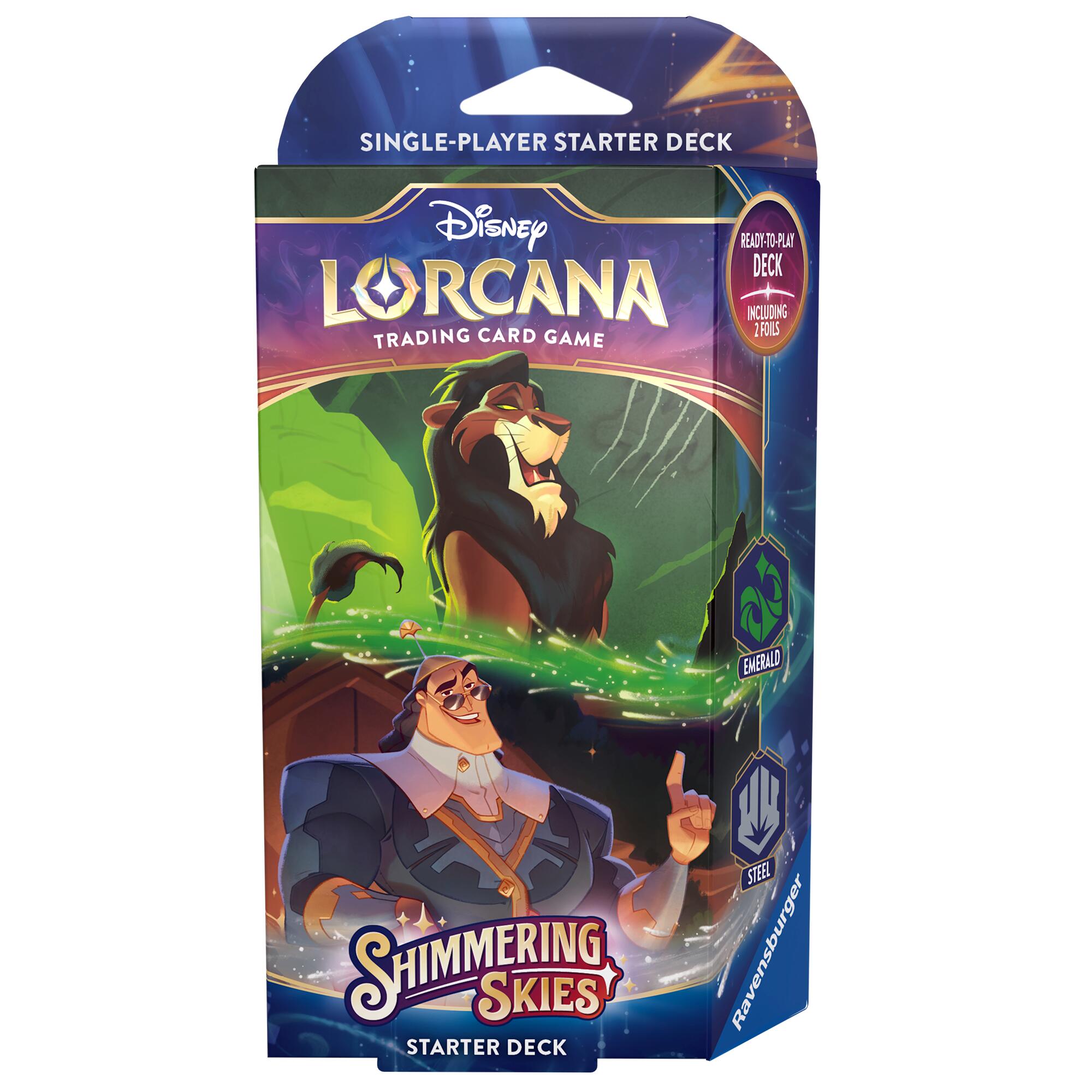 Disney Lorcana: Shimmering Skies - Starter Deck (Emerald & Steel) Lorcana Sealed Disney    | Red Claw Gaming