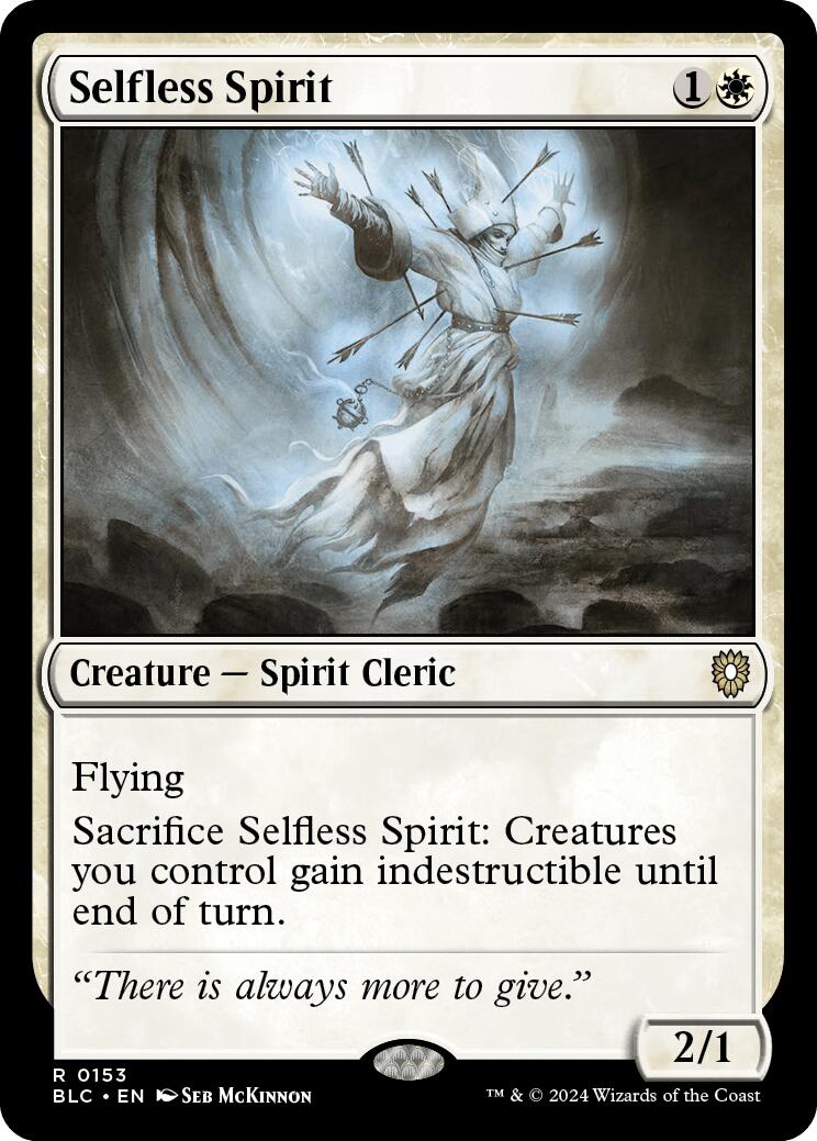 Selfless Spirit [Bloomburrow Commander] MTG Single Magic: The Gathering    | Red Claw Gaming