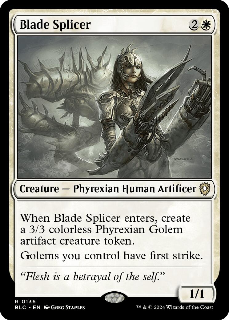 Blade Splicer [Bloomburrow Commander] MTG Single Magic: The Gathering    | Red Claw Gaming