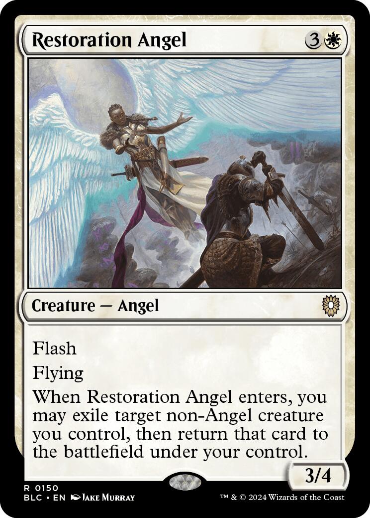 Restoration Angel [Bloomburrow Commander] MTG Single Magic: The Gathering    | Red Claw Gaming