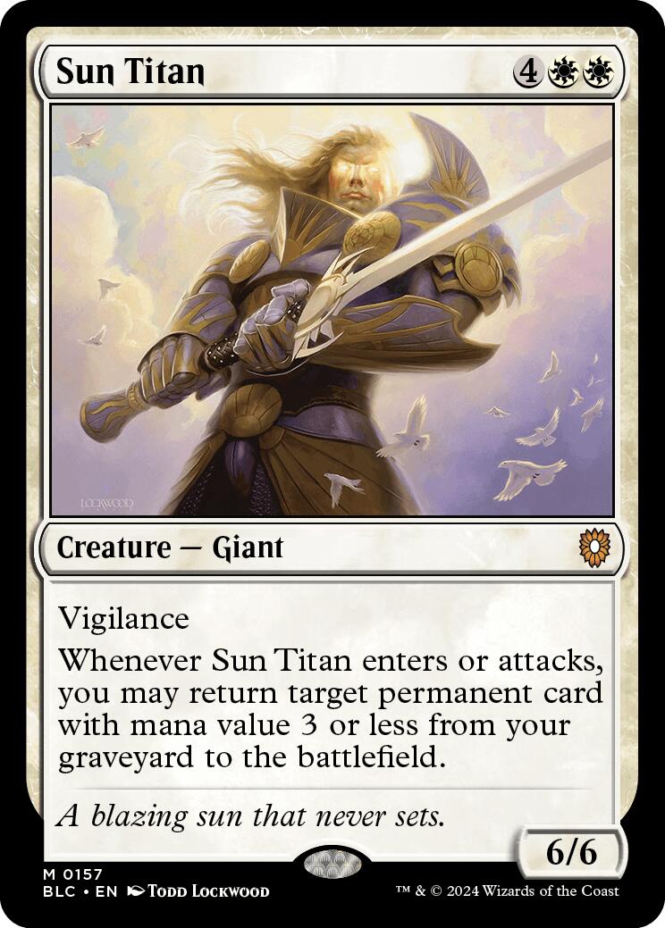 Sun Titan [Bloomburrow Commander] MTG Single Magic: The Gathering    | Red Claw Gaming