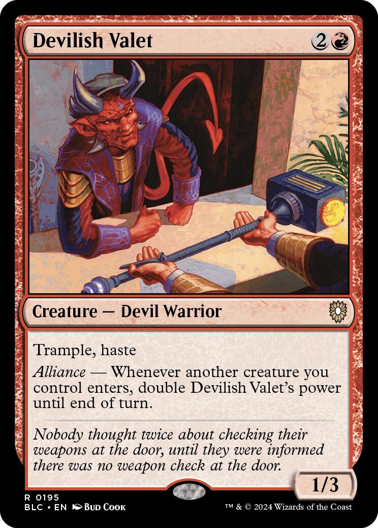 Devilish Valet [Bloomburrow Commander] MTG Single Magic: The Gathering    | Red Claw Gaming