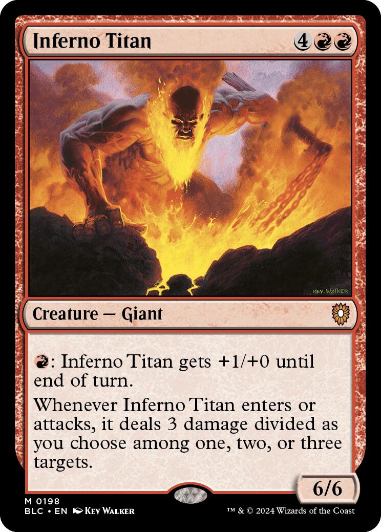 Inferno Titan [Bloomburrow Commander] MTG Single Magic: The Gathering    | Red Claw Gaming