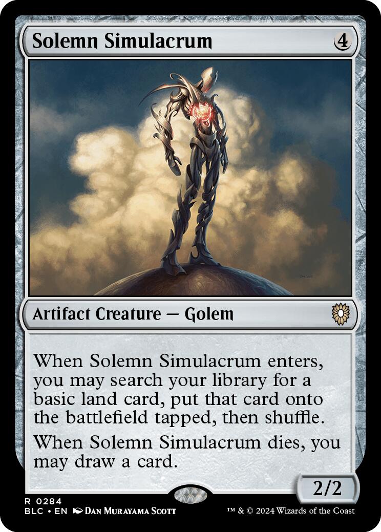 Solemn Simulacrum [Bloomburrow Commander] MTG Single Magic: The Gathering    | Red Claw Gaming