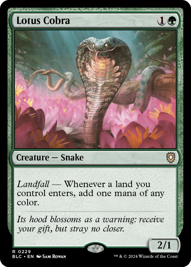 Lotus Cobra [Bloomburrow Commander] MTG Single Magic: The Gathering    | Red Claw Gaming