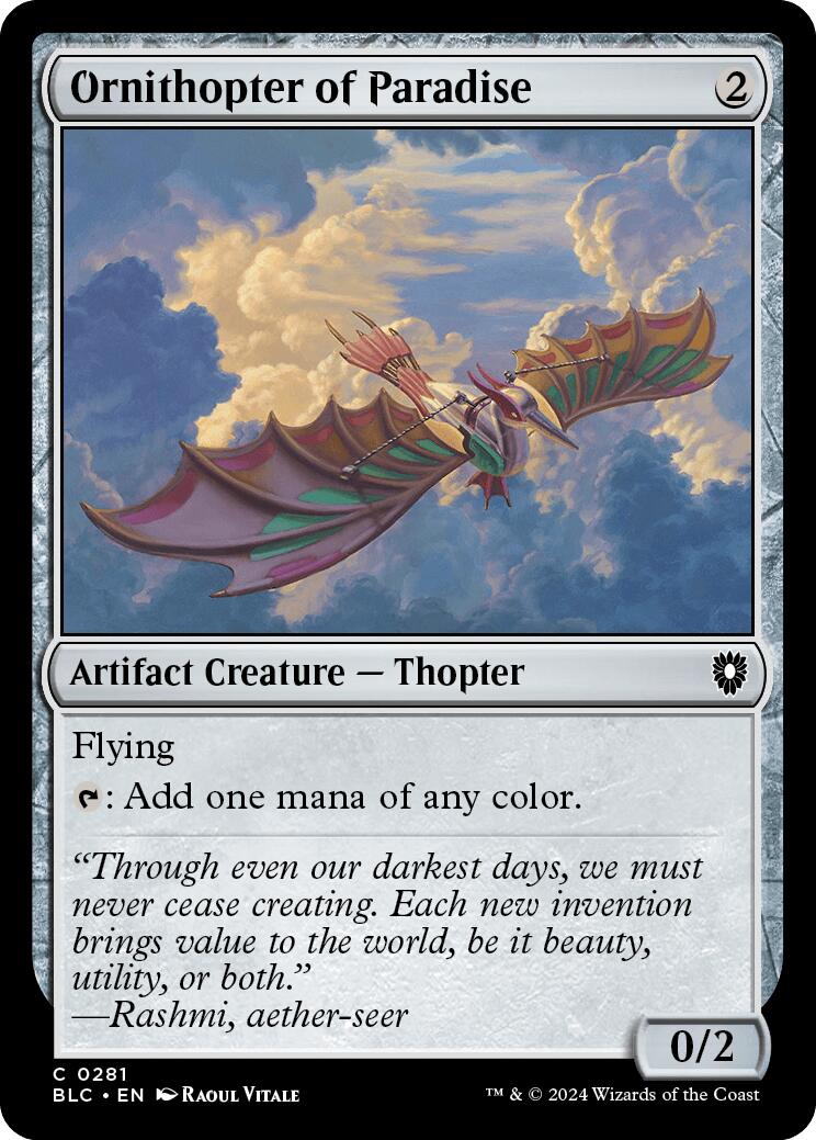 Ornithopter of Paradise [Bloomburrow Commander] MTG Single Magic: The Gathering    | Red Claw Gaming